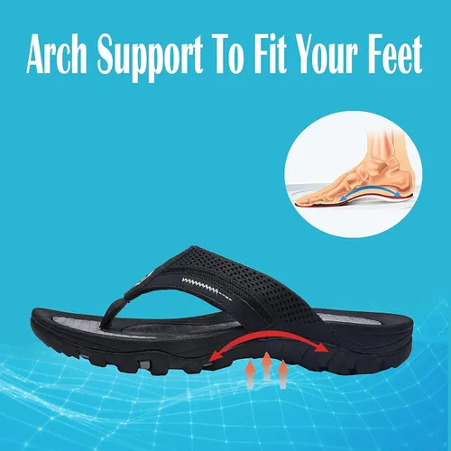 Vista 4 de Chanclas para hombre, sandalias de tanga duraderas y cómodas para la playa