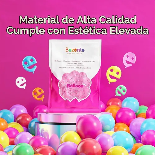 Vista 7 de Bezente Globos arcoíris de 18 pulgadas, paquete de 30 unidades, de látex 01-Assorted-G01