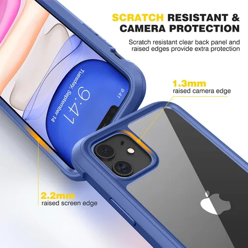 Vista 118 de DIACLARA - Funda transparente compatible con iPhone XR 6.1 pulgadas 2018