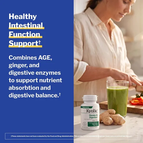 Vista 4 de Kyolic, Aged Garlic Extract, Formula de limpieza de candida y digestión, Fórmula 102, 200 cápsulas vegetarianas, 10231, 1, 1
