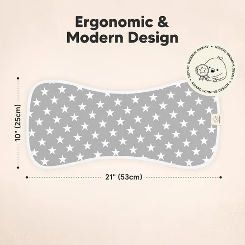 Vista 6 de Paquete de 5 sacos de dormir orgánicos para bebés y niños y niñas, sacos de dormir orgánicos (nube), paños para eructos (paisaje gris)
