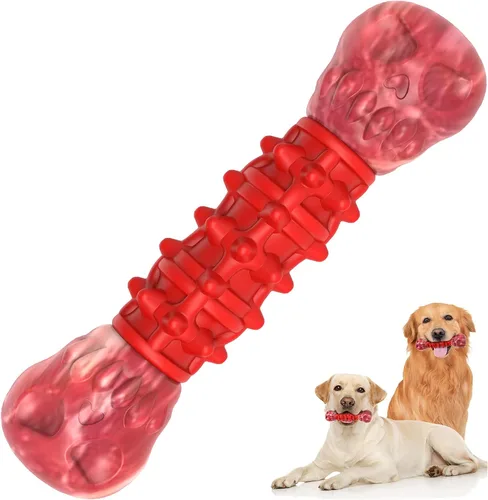 Vista 8 de Juguetes masticables para perros para masticadores agresivos, juguetes de huesos de perro grandes, juguetes para perros para masticadores Gris