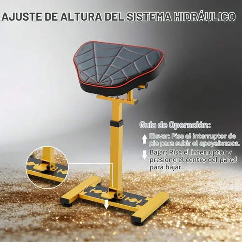 Vista 4 de POARMEEY Soporte de brazo de tatuaje de lujo con diseño de telaraña elevación hidráulica