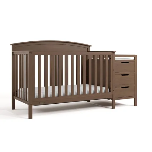 Vista 32 de Graco Benton - Cuna convertible 5 en 1 con cajón, certificado GREENGUARD Gold, se convierte de cuna de bebé a cama infantil, sofá cama y cama
