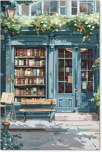 Vista 40 de Haitunone Arte de Pared de Lectura Femenina Victoriana Academia Oscura Libros Melancólicos Póster Pintura al Óleo Antigua Impresiones en Lienzo