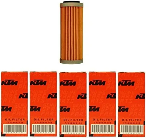 Vista 3 de Filtros de aceite OEM KTM paquete de 5 unidades 350 400 450 500 530 EXC-F SX-F XC-F XCF-W HECHO. ED 2008-2018 5X 77338005100