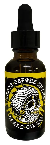 Vista 7 de Grave Before Shave™ Aceite para barba (aroma a ron de bahía) 4 onzas. Botella
