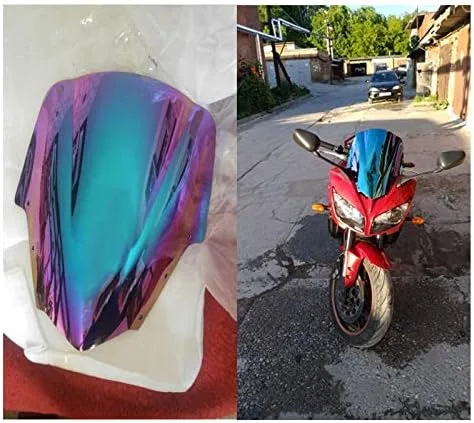 Vista 8 de GLoyer Motorcycle Windshield Windscreen Compatible with 2007 2008 2009-2012 2013 2014 2015 Compatible with FZ1 1000 S FZ1S Fazer Wind Screen Smoke