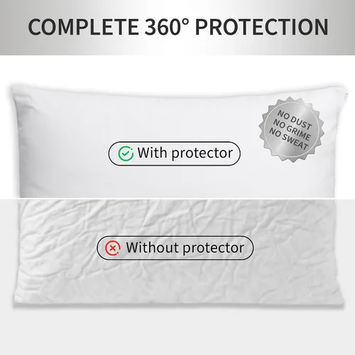 Vista 7 de Sunflower Protector de almohada 100% algodón con cremallera, paquete de 4 unidades, tamaño Queen de 20 x 30 pulgadas, funda de almohada