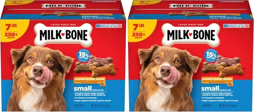 Vista 17 de Milk-Bone Galletas para Perros con Sabor a Mantequilla de Maní con Saborizantes Naturales y Artificiales - Golosinas Crujientes para Perros - 7