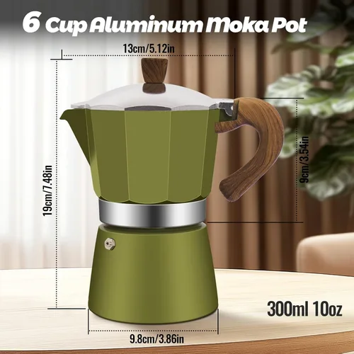 Vista 115 de Cafetera clásica de aluminio para 3 tazas Azul