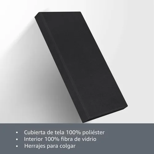 Vista 7 de UMIACOUSTICS 4 paneles acústicos con soporte para colgar, paneles de fibra de vidrio de 2 pulgadas de grosor, a prueba de sonido, extraíbles
