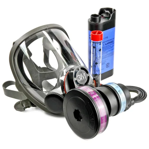Vista 5 de 3M Kit de respirador de purificación de aire Powerflow 6800PF, montado en la cara, tamaño medio, protección contra polvo, neblina, humos, plomo