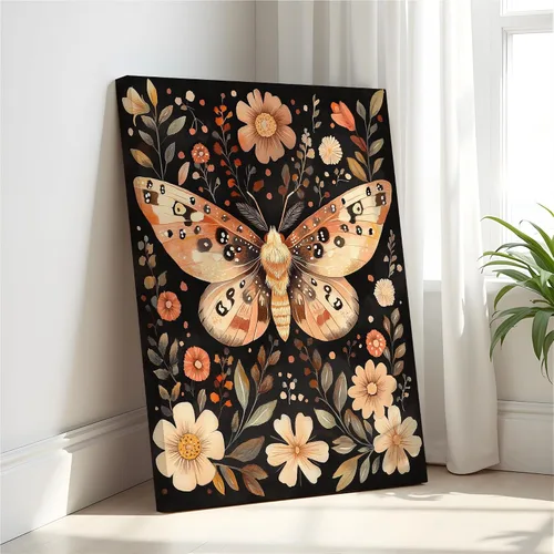 Vista 48 de Póster de Arte de Murciélago, Estilo William Morris Retro de Mediados de Siglo Botánico Victoriano Academia Oscura Decoración Gótica Galería 10a