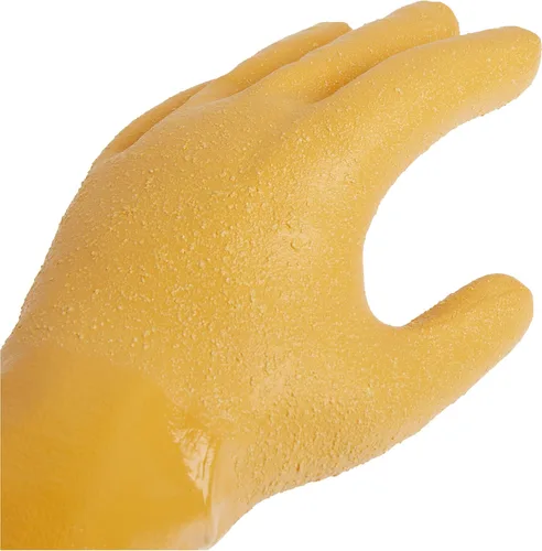 Vista 5 de Guantes de trabajo de manga larga de 26 pulgadas de longitud, de algodón y recubiertos con nitrilo, marca Atlas