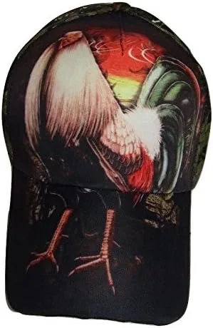 Vista 4 de RFCO Chicken Rooster # 1 Camo Camo Printed Cap Hat, Multi
