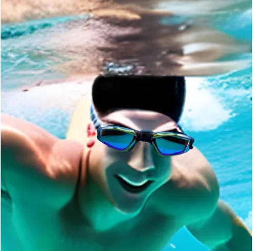 Vista 2 de OM - Gorro de natación de silicona duradera para adultos, para hombres y mujeres Negro
