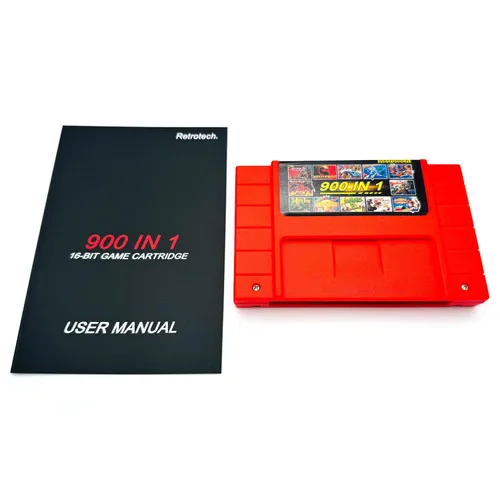 Vista 4 de Retrotech 900 In 1 Multi-game Game Cartridge For SNES 16-Bit Game Console