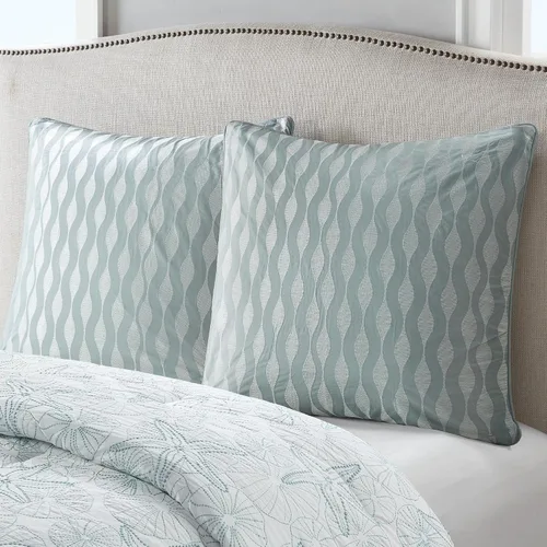 Vista 14 de Harbor House Maya Bay Euro Sham, 26 x 26 pulgadas, azul