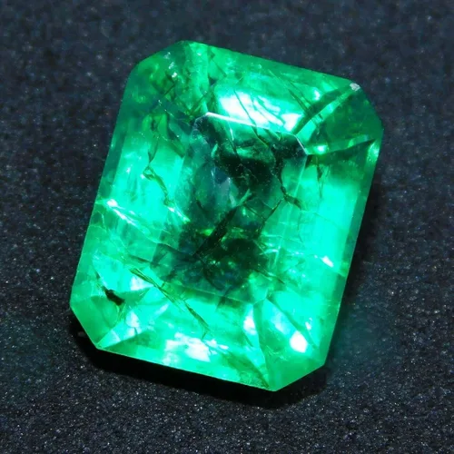 Vista 2 de Ramagems - Piedra preciosa suelta de esmeralda verde colombiana para la fabricación de joyas, piedra de pana, esmeralda auténtica, hecha de cristal