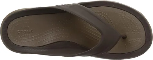 Vista 5 de Crocs Swiftwater Wave Flip Flops zapatos de hombre para la hora del baño.