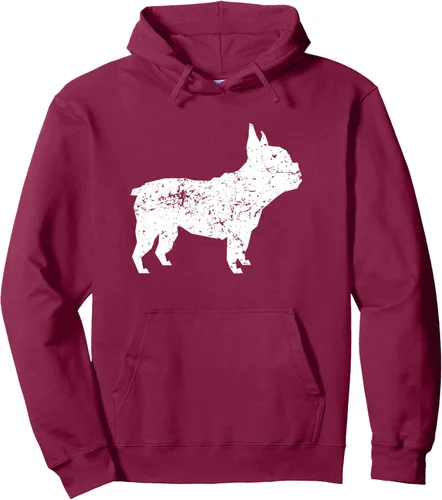 Vista 7 de Sudadera con capucha con diseño de Bulldog Francés, Negro, S