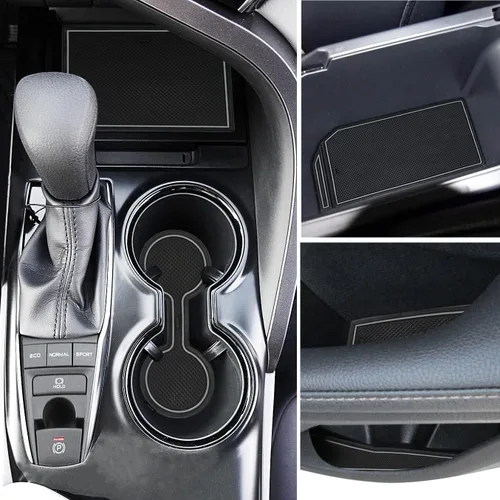 Vista 8 de auovo Alfombrillas antipolvo para Toyota Camry 2018 2019 2020 2021 2022 2023 2024 ajuste personalizado para portavasos de consola central, Gris