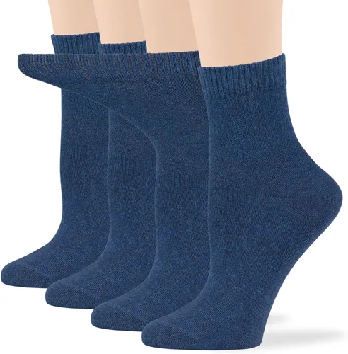 Vista 55 de 7BIGSTARS KINGDOM Women's Cotton Quarter Non-Binding Diabetic Fashion Socks-L-M-4 Pack-Multicolor
