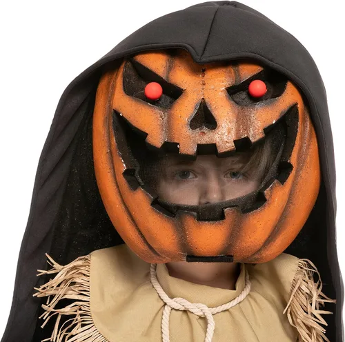 Vista 5 de Spooktacular Creations Disfraz unisex de calabaza malvada para Halloween para niños, disfraz de calabaza aterradora para Halloween y cosplay