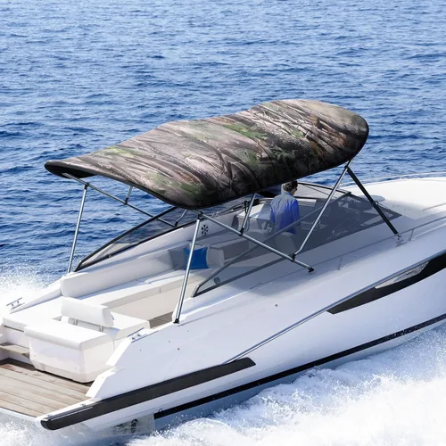 Vista 13 de KING BIRD Toldo Superior de Barco Bimini de 3-4 Arcos Protección Solar Toldo de Barco Impermeable Marco de Aluminio Inoxidable de 1 Pulgada 46