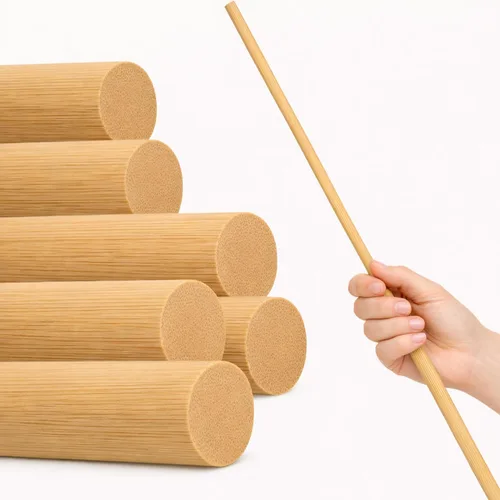 Vista 15 de 10 varillas de bambú de 1/2 pulgadas x 48 pulgadas de largo, clavijas redondas de madera para manualidades, proyectos escolares, palos de madera