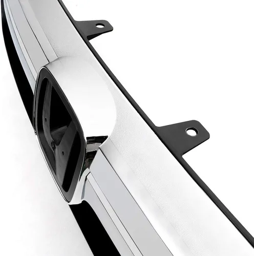 Vista 7 de Parrilla delantera superior e inferior cromada compatible con Honda CR-V 2007 2008 2009 Rejilla superior e inferior cromada