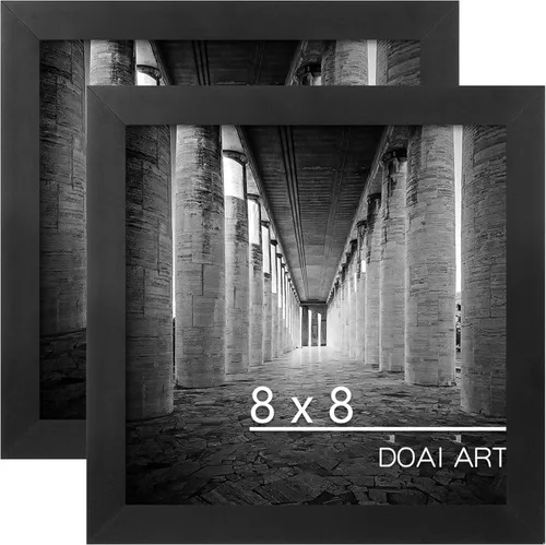 Vista 73 de DOAI ART Marco de fotos de 5x7 pulgadas, marco negro de 5x7 pulgadas para exhibición horizontal o vertical con montaje en pared y sobremesa Marco