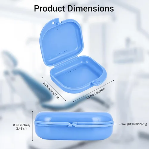 Vista 2 de Annhua Estuche de retención de ortodoncia con orificios de ventilación, caja de dentadura para dentaduras postizas, contenedor para boca, funda