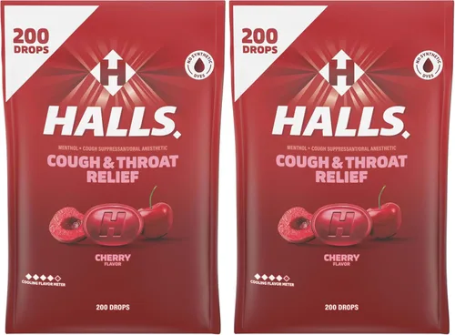 Vista 20 de HALLS Relief - Gotas para la tos de cereza, paquete económico, 200 gotas Sin tintes sintéticos
