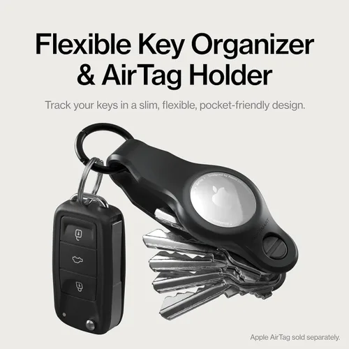 Vista 2 de KeySmart Air - Llavero para AirTag, compatible con Apple AirTag, llavero organizador de llaves, llavero