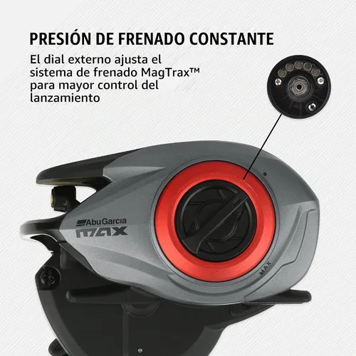 Vista 6 de Abu Garcia Max Elite - Carrete de pesca Baitcast de perfil bajo