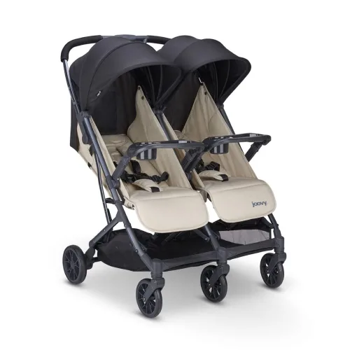 Vista 14 de Joovy Kooper RS2 - Cochecito doble ligero de viaje con bandejas dobles para aperitivos, plegado con una sola mano, asientos reclinables