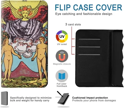 Vista 2 de RW2763 Lovers Tarot Card PU Leather Flip Case Cover for Note 9 Samsung Galaxy Note9