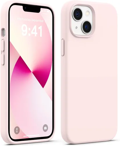Vista 9 de AOTESIER Funda compatible con iPhone 13, [Serie Slim de silicona] Funda protectora de cuerpo completo a prueba de golpes con forro de microfibra