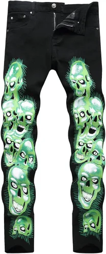 Vista 114 de Enrica Pantalones vaqueros estampados casuales para hombre