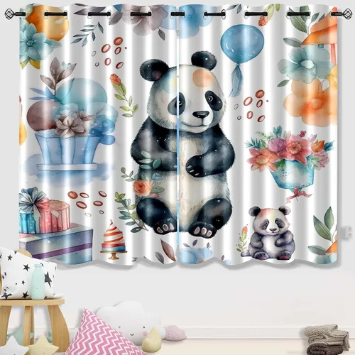Vista 12 de Cortinas de Gato - Lindas Cortinas Opacas de Gato para Habitación de Niños Decoración Kawaii para Dormitorio de Niñas, 2 Paneles, 82 x 63 pulgadas