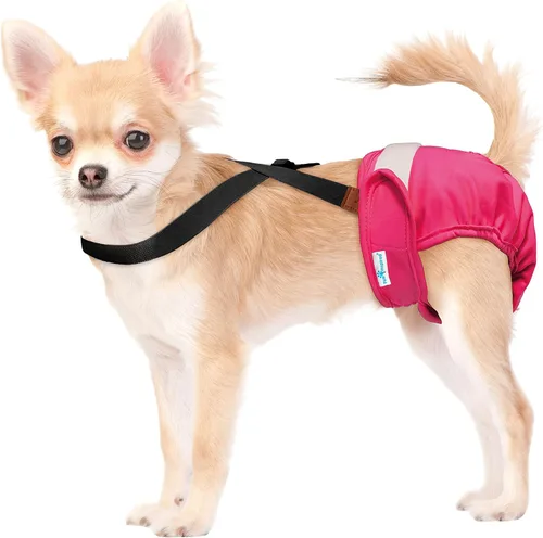 Vista 2 de Paw Inspired Tirantes de pañales para perros con cierres de velcro Tirantes elásticos ajustables para pañales desechables y lavables para mujeres