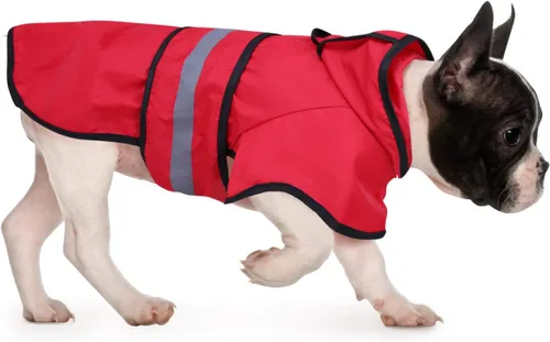 Vista 52 de HDE - Impermeable protector con capucha para perros y cachorros, tallas de la S a la XL (diseño de patos de goma, talla S)