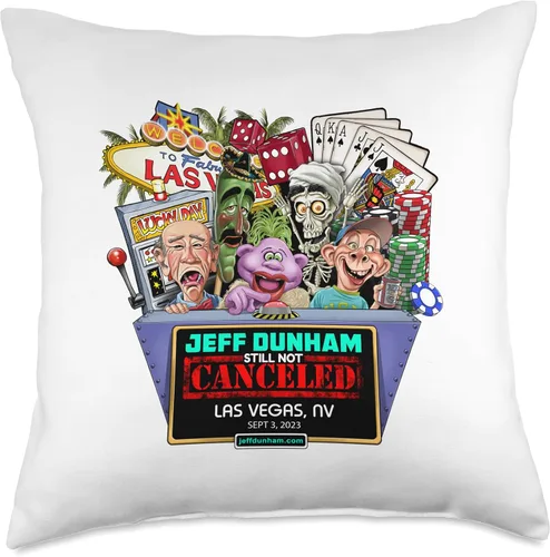 Vista 5 de JEFF DUNHAM Las Vegas, NV (2023) - Almohada de 16 x 16 pulgadas, multicolor