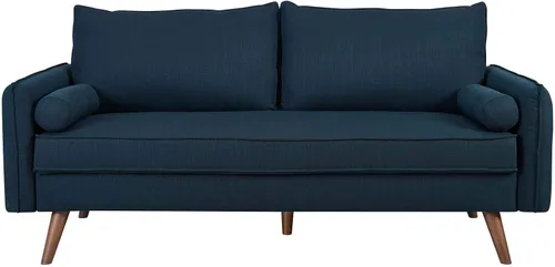 Vista 4 de Modway Revive Sofá tapizado de tela moderna contemporánea en azul Celeste