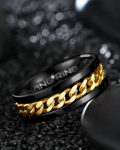 Vista 23 de King Ring 8mm Spinner Ring – Fidget Ring for Men & Women – Designed in USA