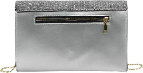 Vista 3 de Caviotess Women Shiny Sequin Envelope Clutch Purse Elegant Evening Bag Shoulder Handbag with Chain Strap