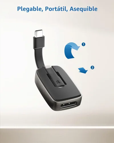 Vista 2 de Cable Matters Adaptador USB C a DisplayPort 1.4, 4K a 240Hz / 8K a 60Hz HDR