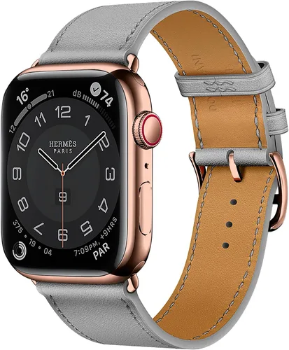 Vista 9 de LB1 - Correa de cuero para Apple Watch para mujeres y hombres, SE Ultra 2 de 1.575 in 1.732 in 1.811 in 1.654 in 1.772 in 1.614 in 1.496 in 1.929 in